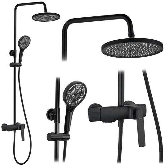 Duschgarnitur REA REBEL BLACK MATT  1