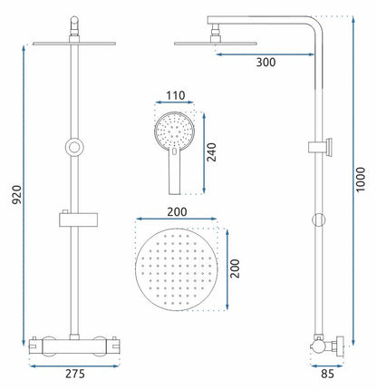Duschset REA BLISS Chrome  10