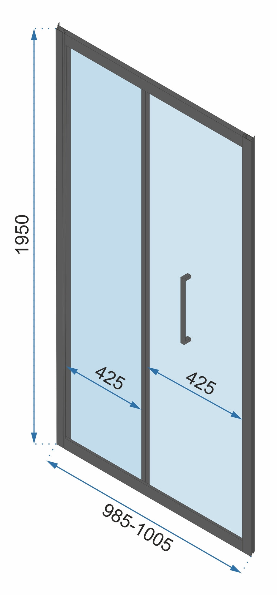 Eckdusche Rapid Fold 100 x 100 8