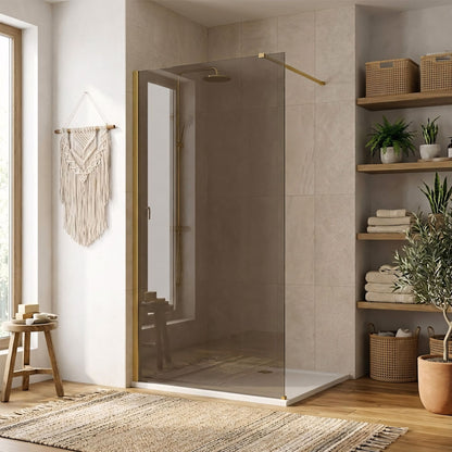 Duschwand Rea Flexi Brown / Brush Gold 100  4