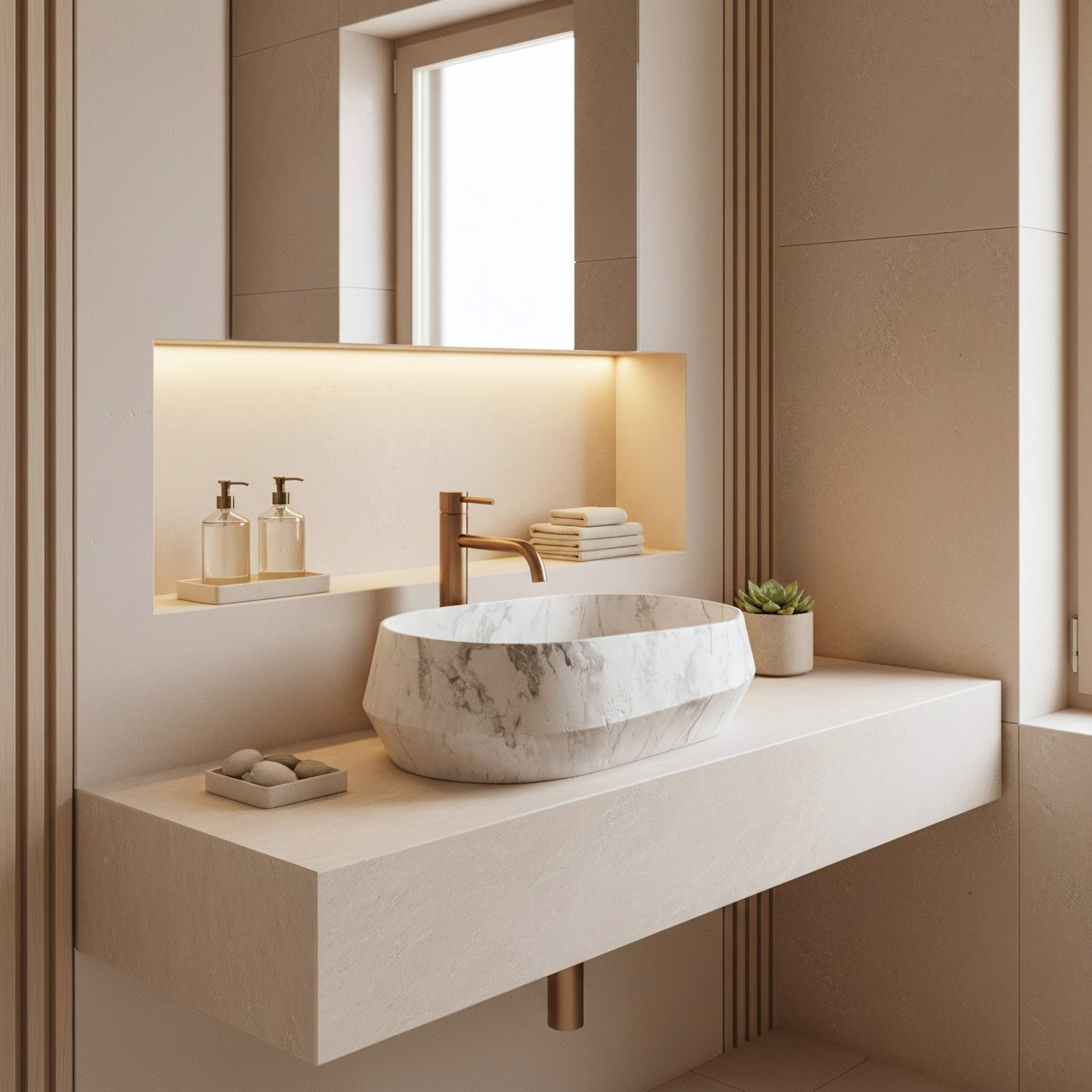 Aufsatzwaschbecken Rea Zoe Dune  7