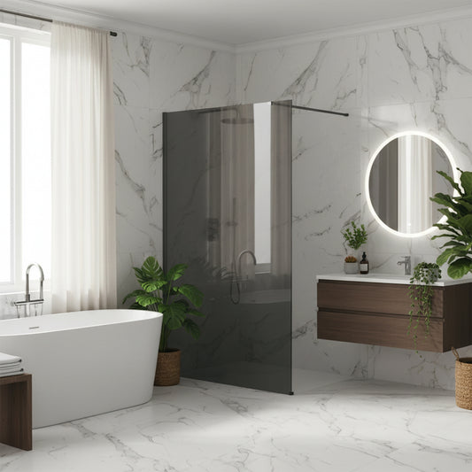 Duschwand Rea Flexi Grey / Titan 140  1