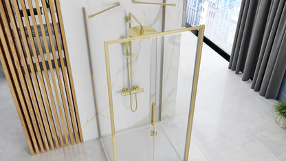 Duschkabine Rea Rapid Slide Brush Gold Wandmontage 150x100 5