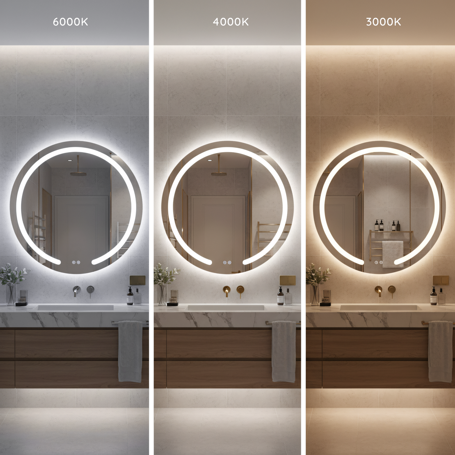 Spiegel LED 70cm Modern  5