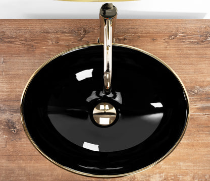 Aufsatzwaschbecken Rea Sofia in Black Gold  4