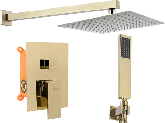 Unterputz Duschgarnitur FENIX GOLD + BOX  1