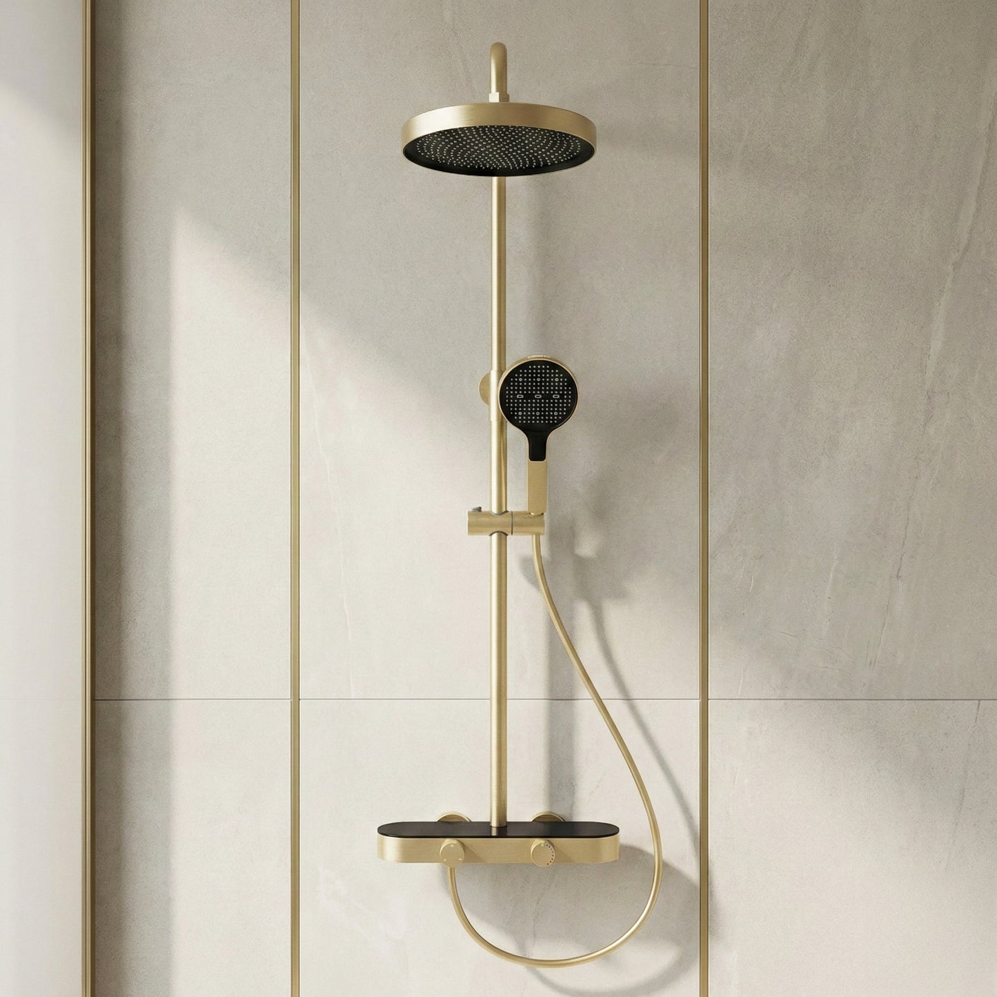 Duschgarnitur Rea Creo Brush Gold  3