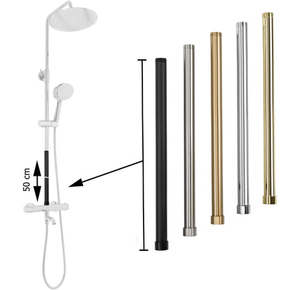 Verlängerung Für Bade-duschgarnitur Brush Gold 50cm  5