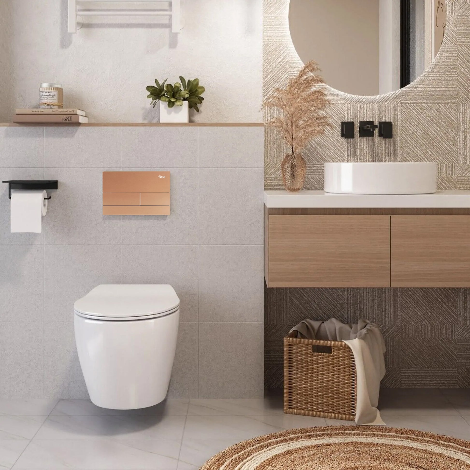 Vorwandelement für WC Rea T Brush Copper  2