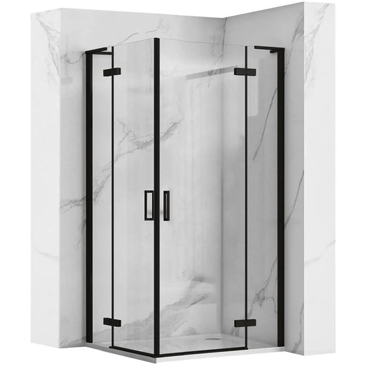 Duschkabine REA Hugo Double Black 80x80  1