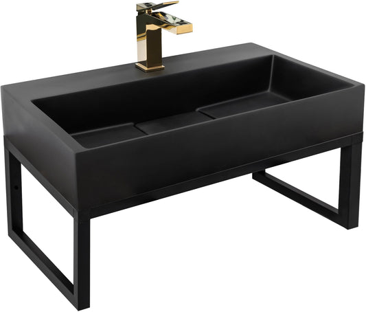 Waschbecken Konglomerat Goya Black 70cm  1