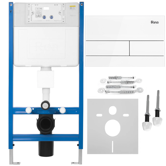 Vorwandelement für WC Rea T White Glass  1