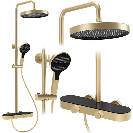 Duschgarnitur Rea Creo Brush Gold  1
