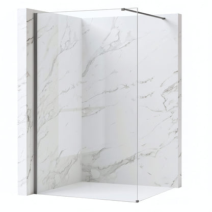 Duschwand Rea Flexi Transparent / Titan 90  10