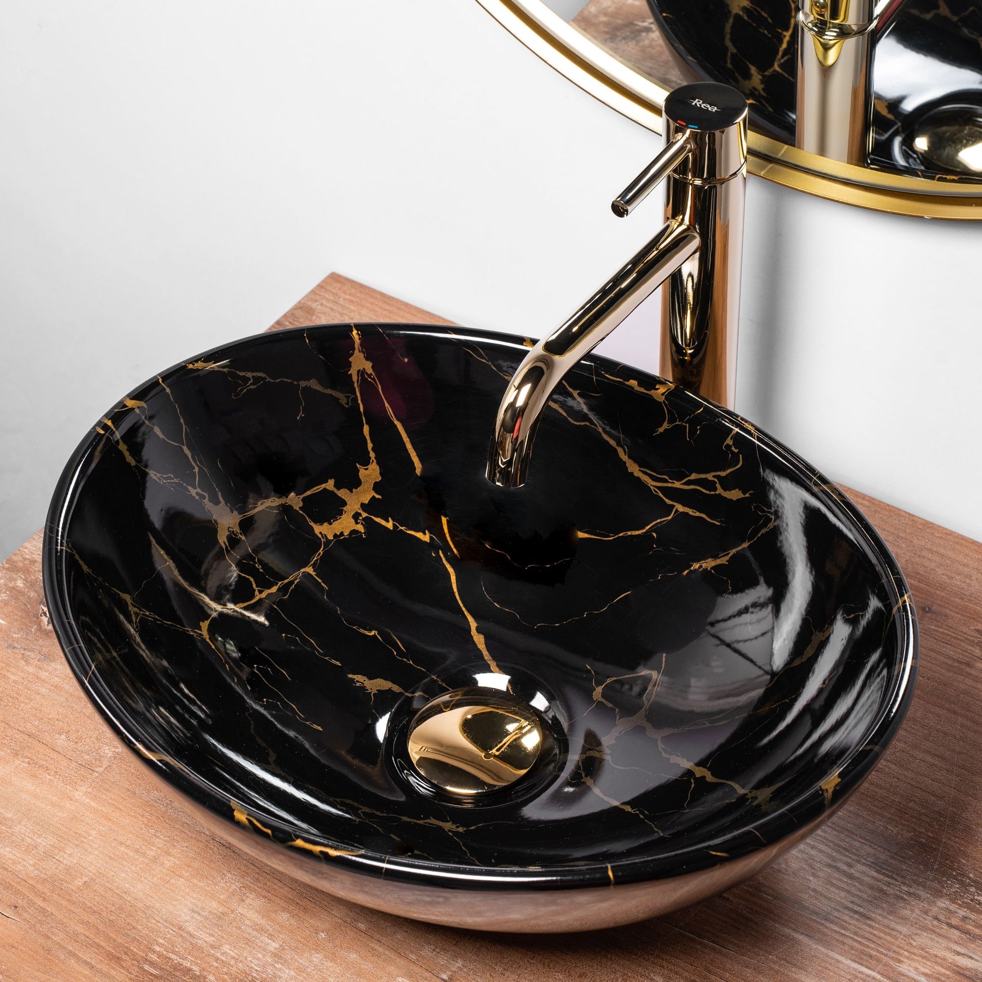 Aufsatzwaschbecken Rea Sofia Black Marble 5