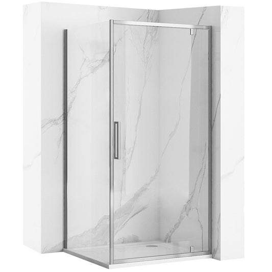 Duschkabine REA Rapid Swing Chrom 90 x 80 1
