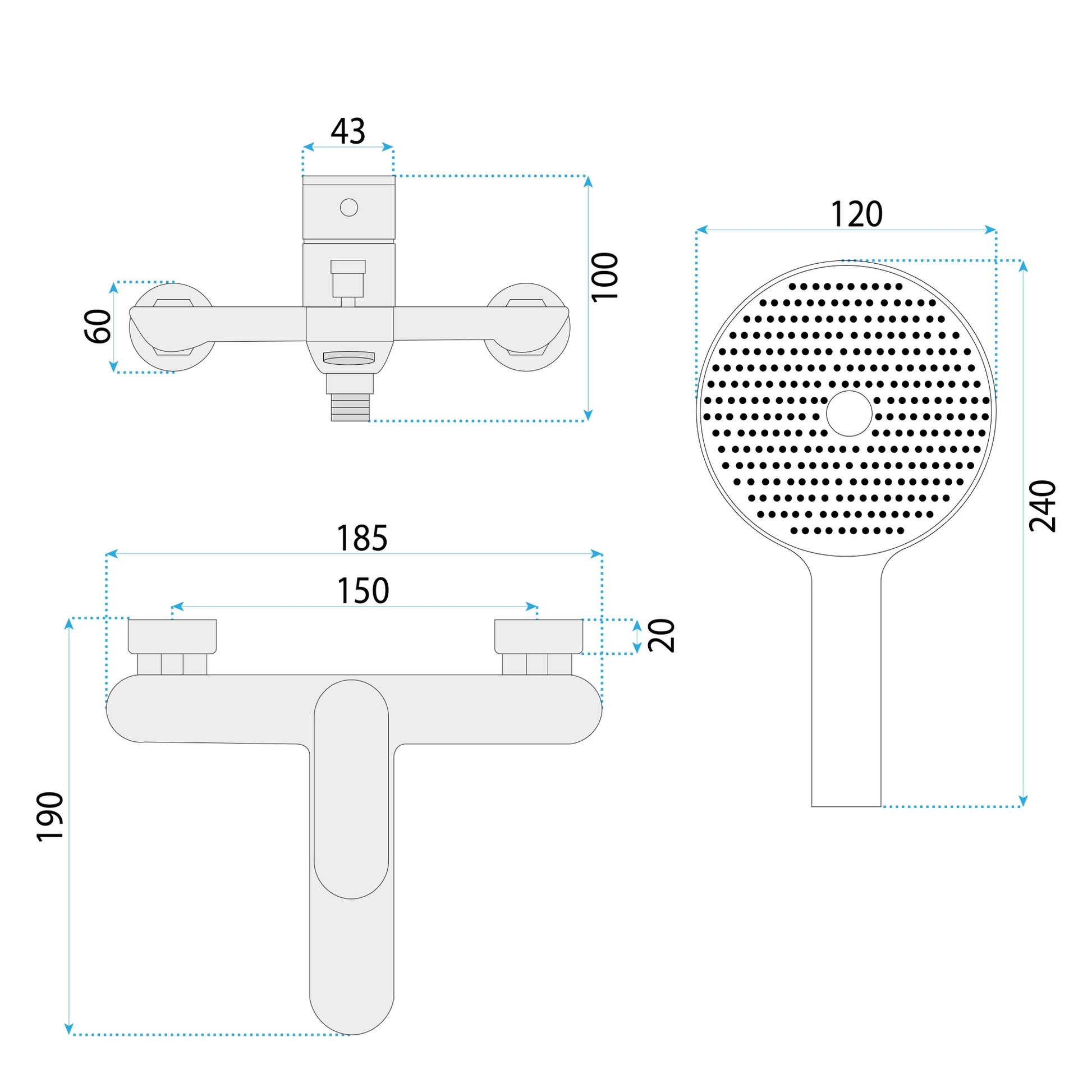 Wannenarmatur Rea Drop Brush Copper  7