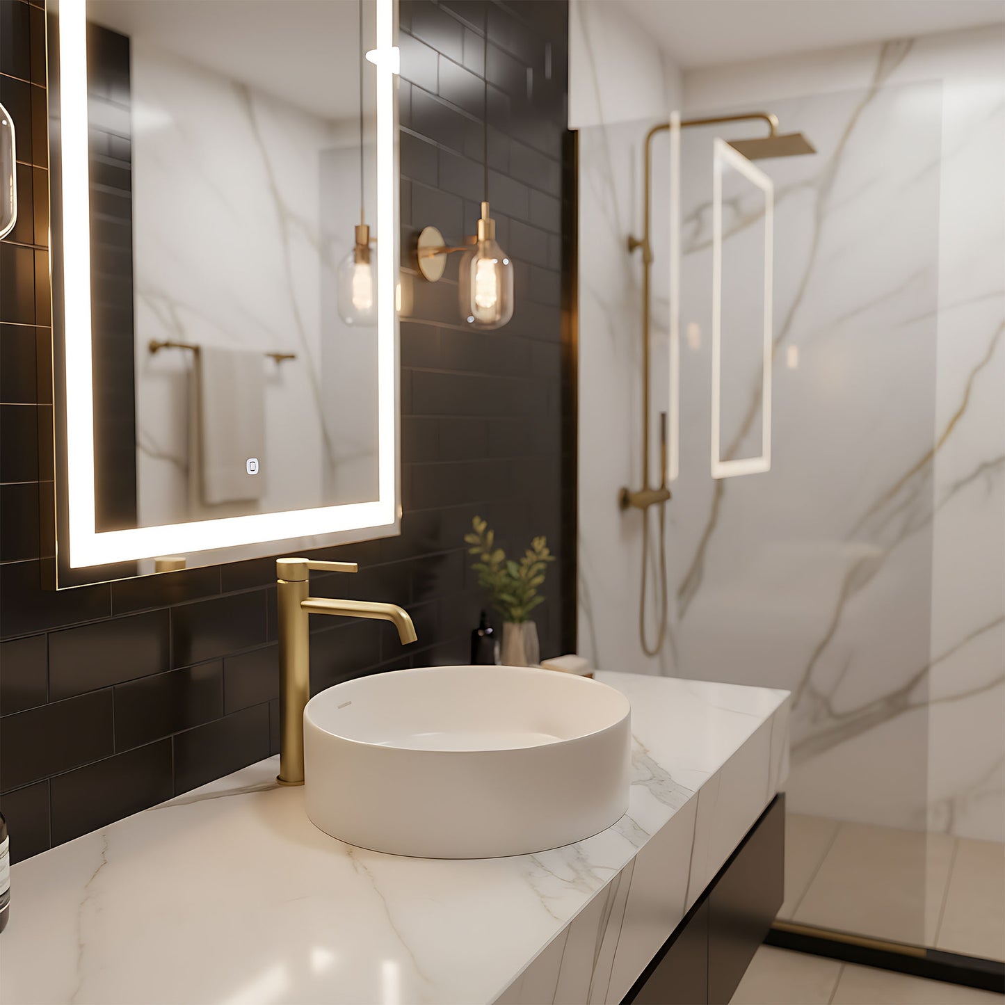 Waschbeckenarmatur Rea Foster Brush Gold High  12