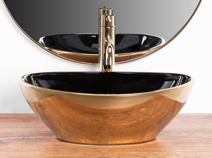 Aufsatzwaschbecken Rea Sofia in Black Gold  5
