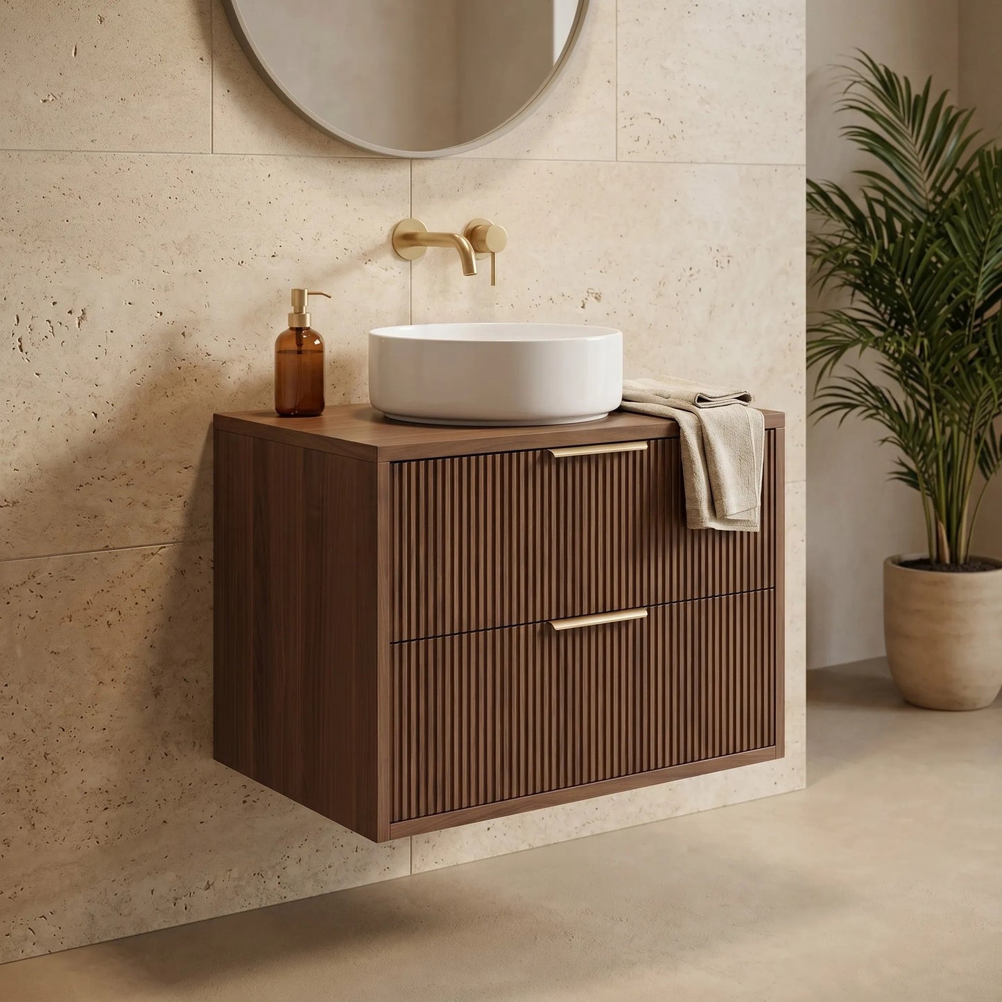 Waschtischunterschrank Rea Mono 60cm Brown  5