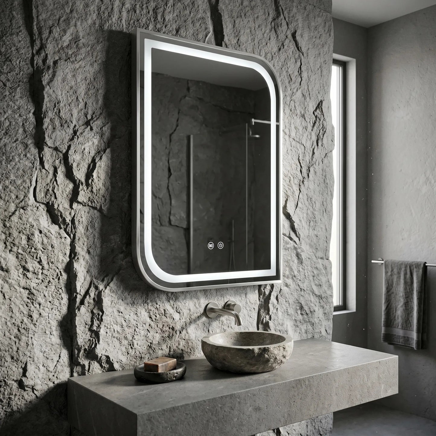Spiegel LED ZONE 80x60 BRUSH NICKEL  5
