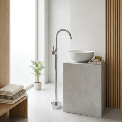 Waschbeckenarmatur freistehend Rea Lungo Chrome  5
