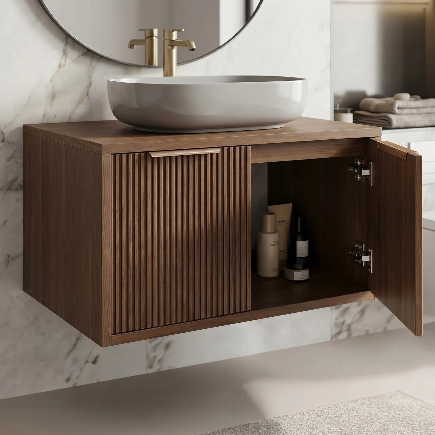 Waschtischunterschrank Rea Core 80cm Brown  5