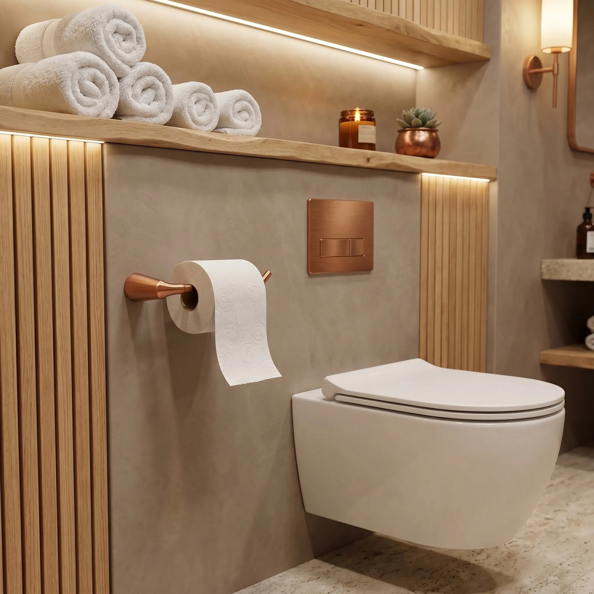 Halter für Toilettenpapier 16205 VIBE Brush Gold  5