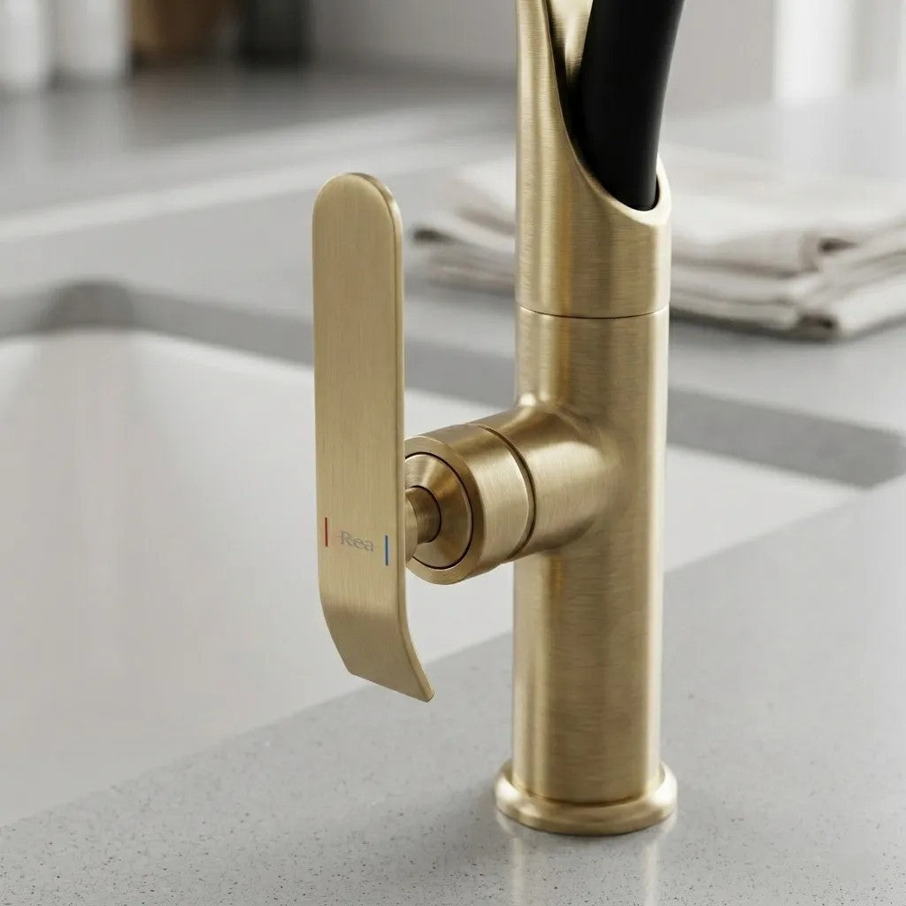 Küchearmatur Rea Castor gold brush  5