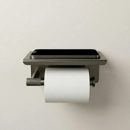 Toilettenpapierhalter mit Ablage 6613 Modern Titan  5