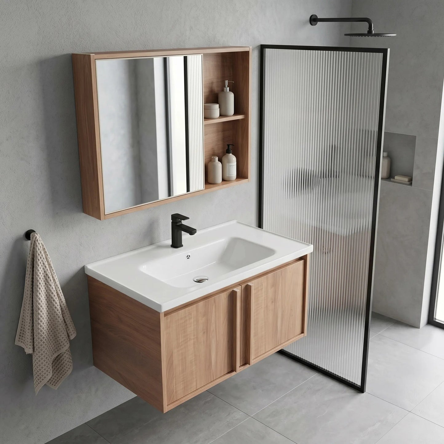 Badezimmermöbel-Set mit Waschbecken Gama T25023 HHL 80CM  5