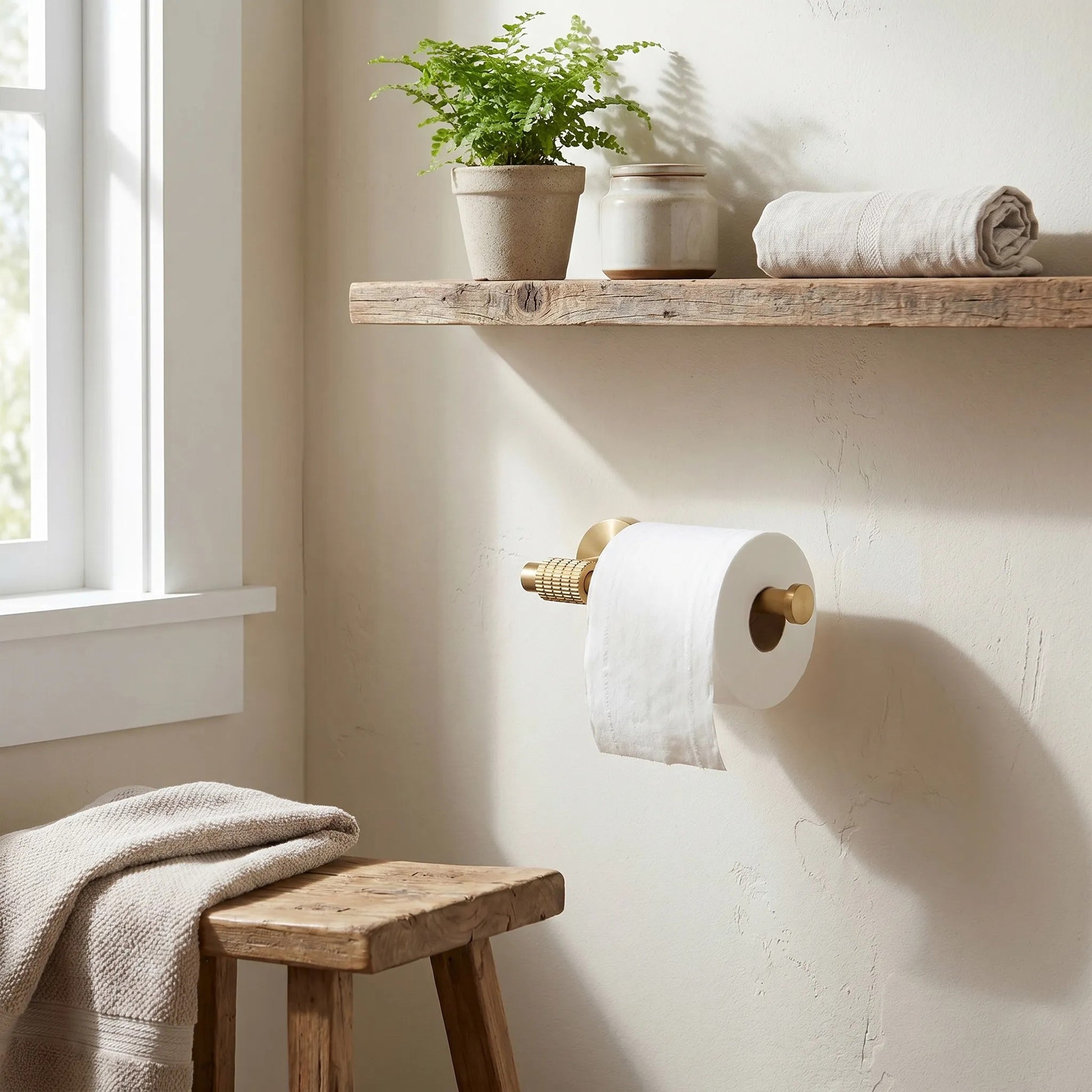 Halter für Toilettenpapier 29105 Rivo Brush Gold  5