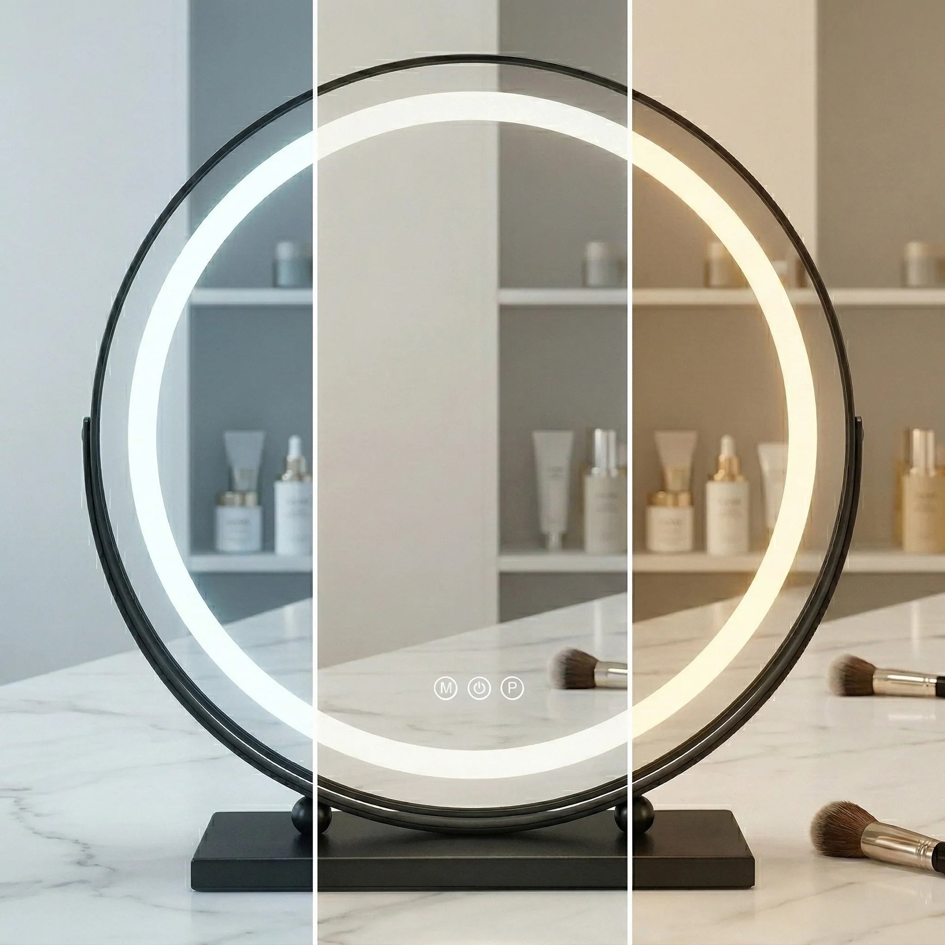 Spiegel LED MAKE-UP Black 40 cm  5