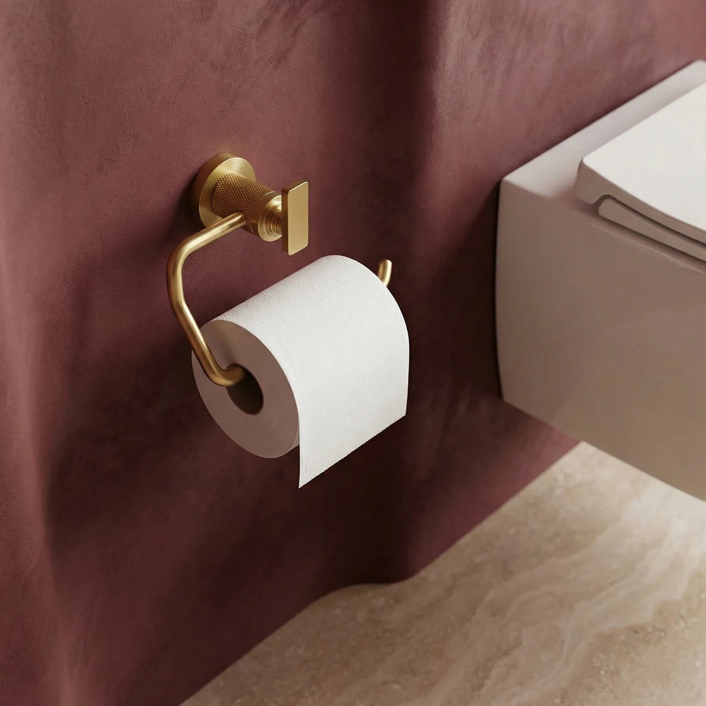 Halter für Toilettenpapier 81305 Rivo Brush Gold  5