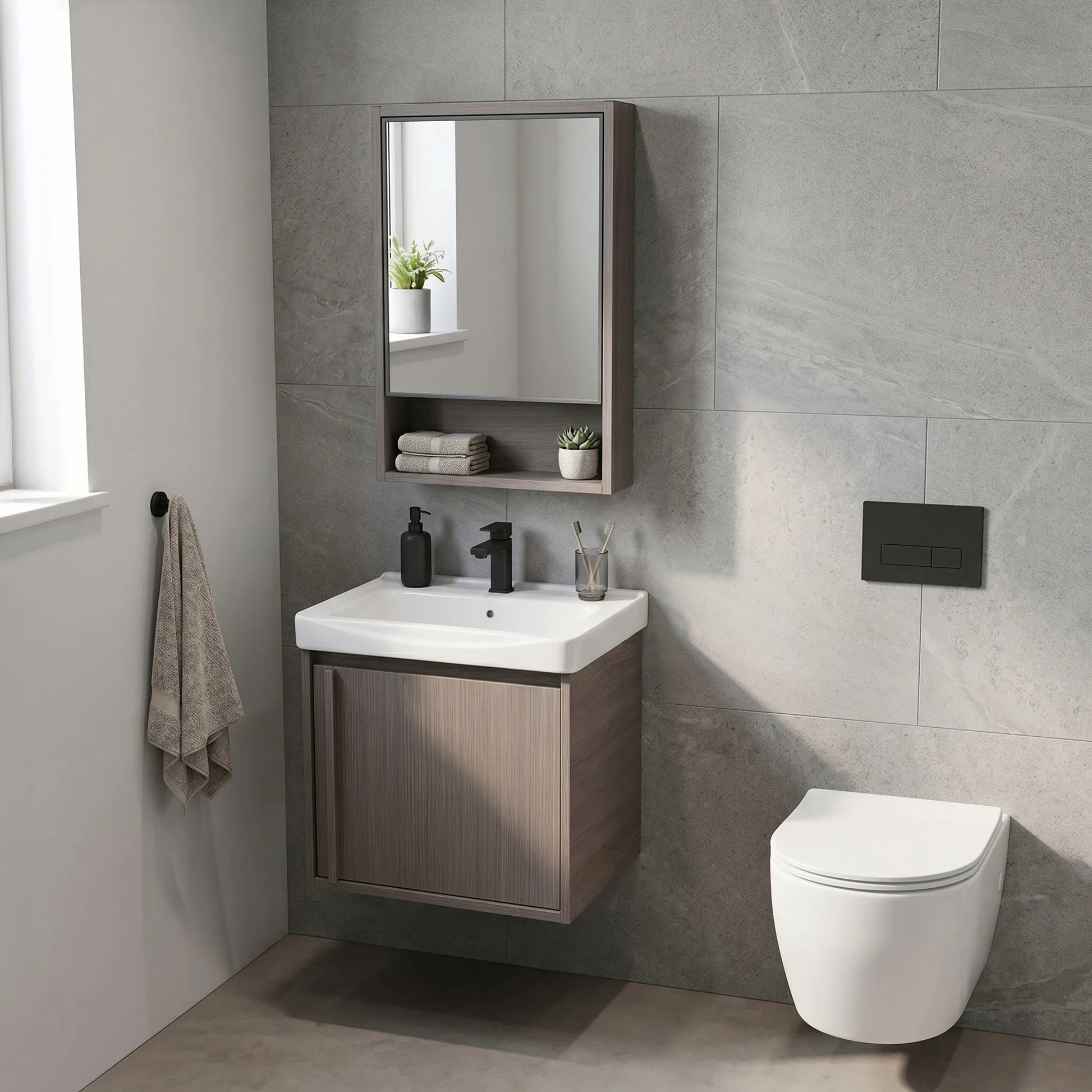 Badezimmermöbel-Set mit Waschbecken Gama T25023 KJM 50CM  5