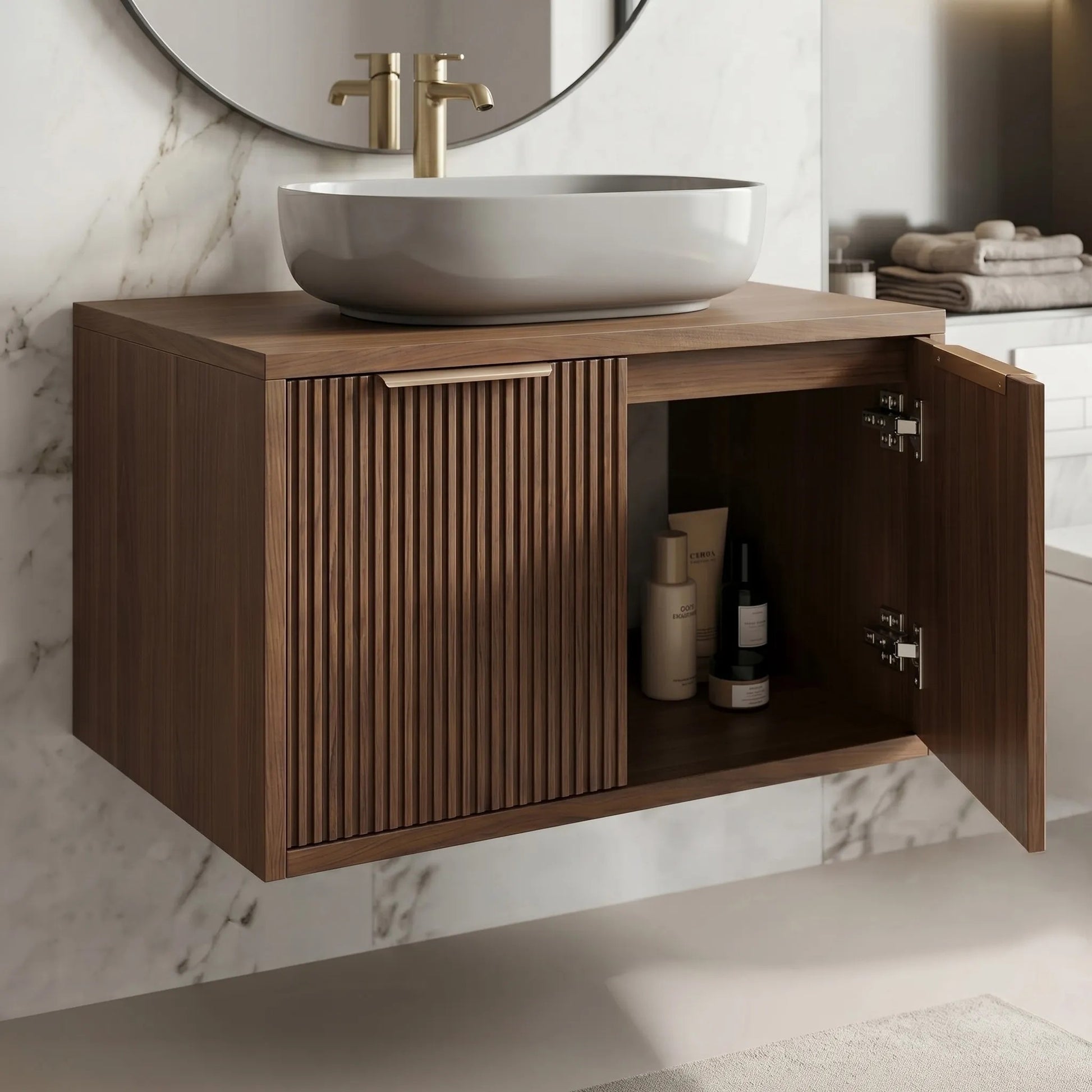 Waschtischunterschrank Rea Core 60cm Brown  5
