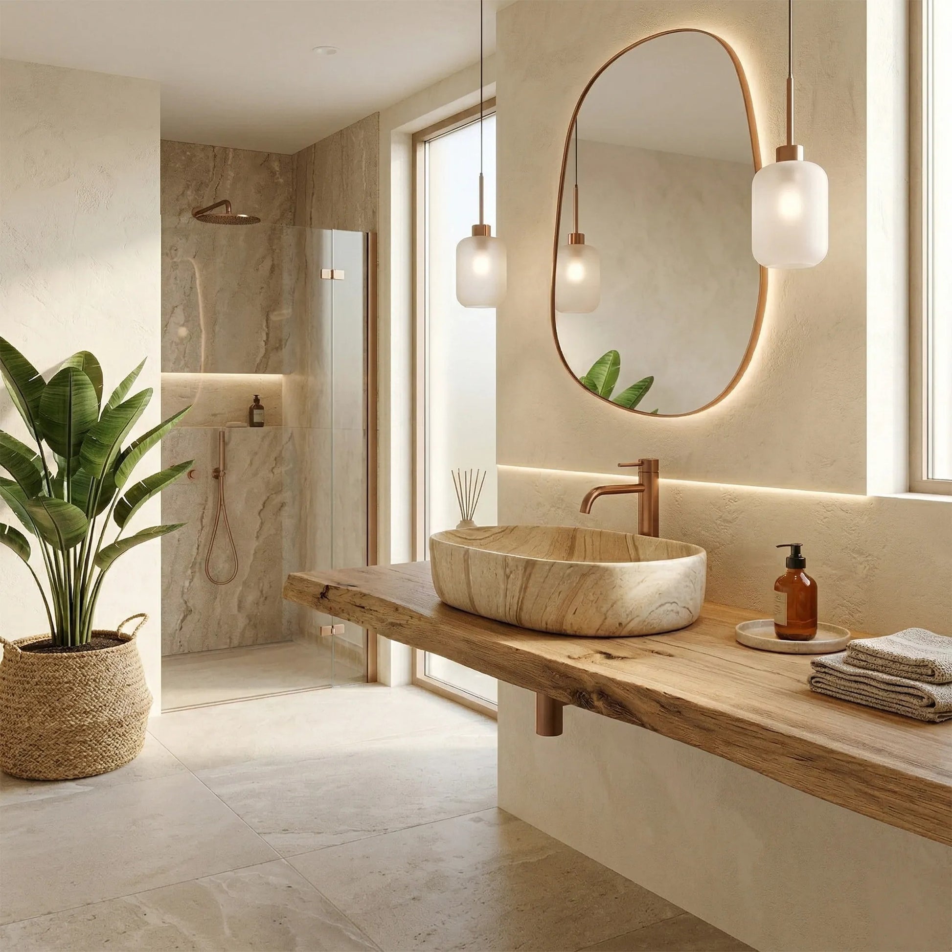 Aufsatzwaschbecken Rea Nadia 60 Sahara  5