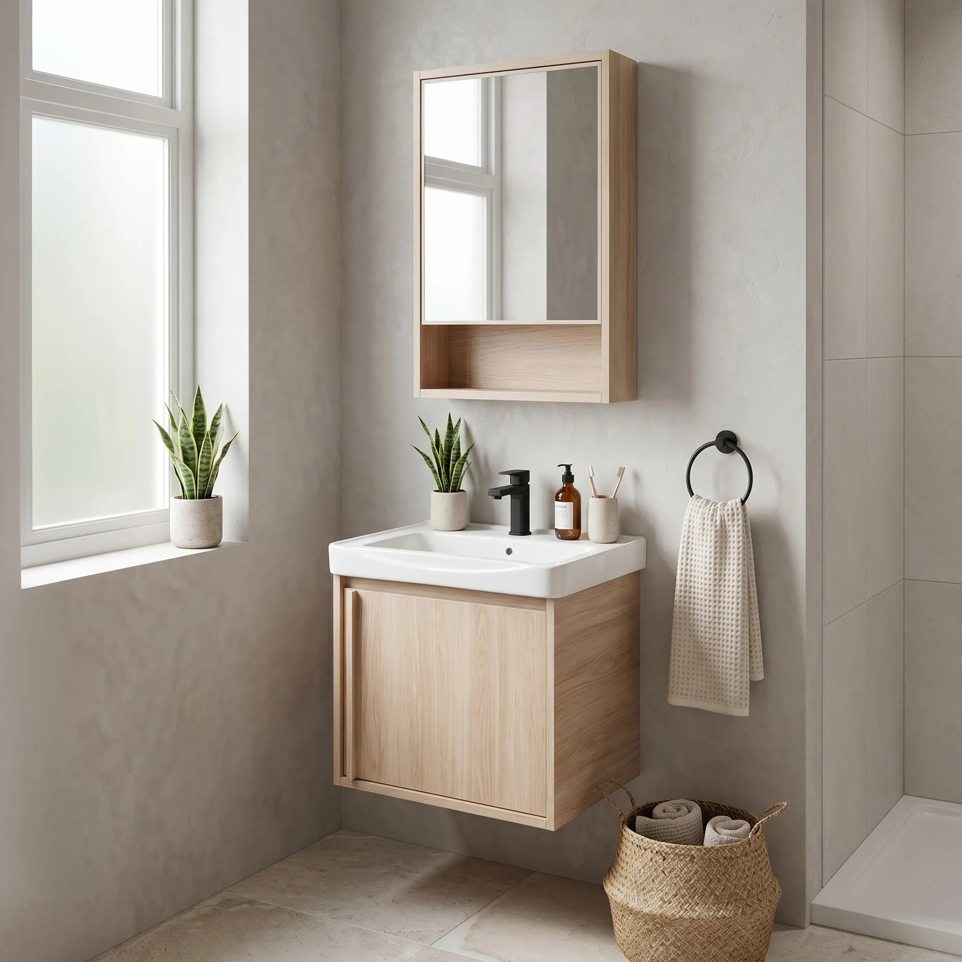 Badezimmermöbel-Set mit Waschbecken Gama T25023 BXM 50CM  5