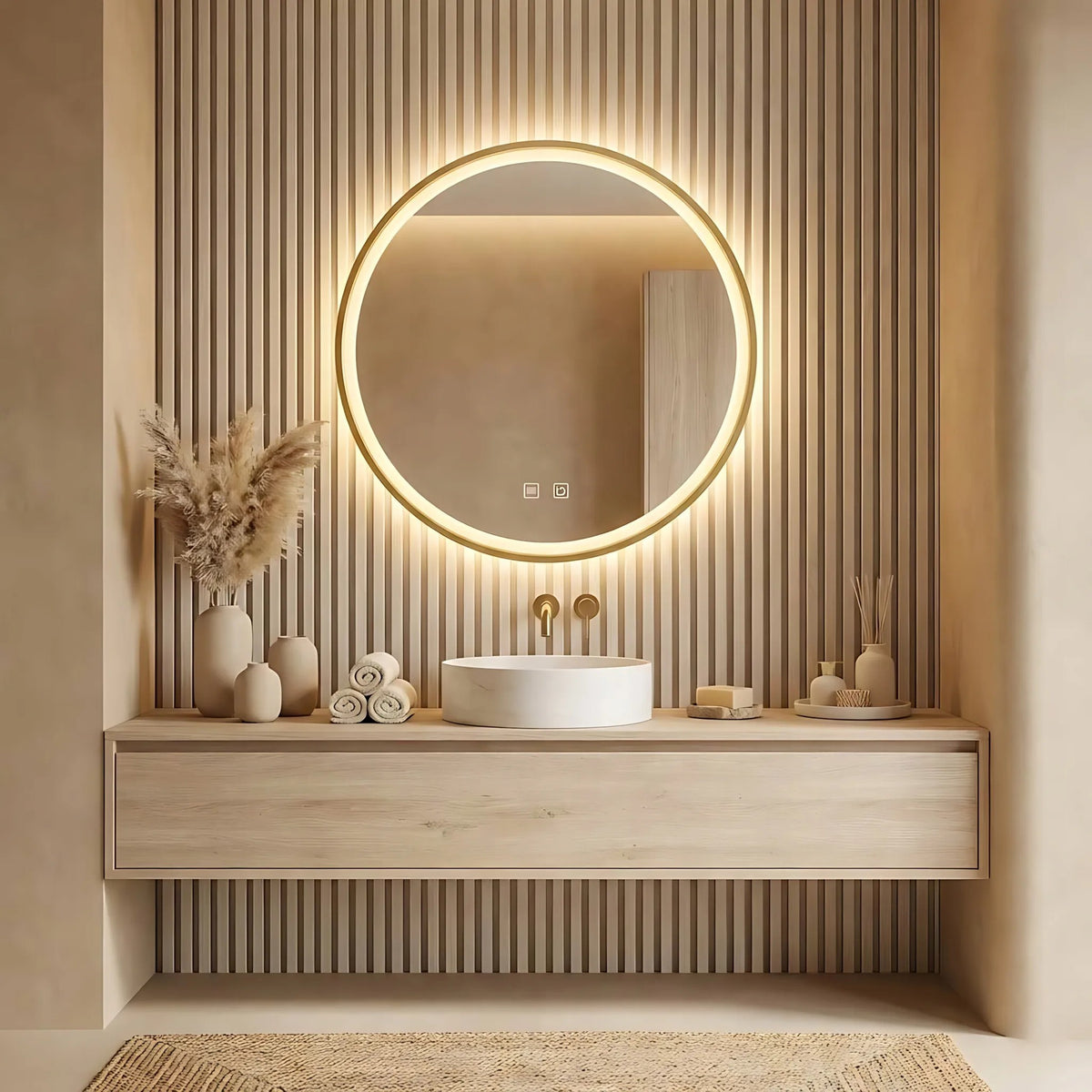 Spiegel LED 80cm MMJ Gold  5