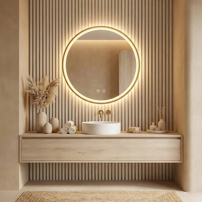 Spiegel LED 80cm MMJ Gold  5