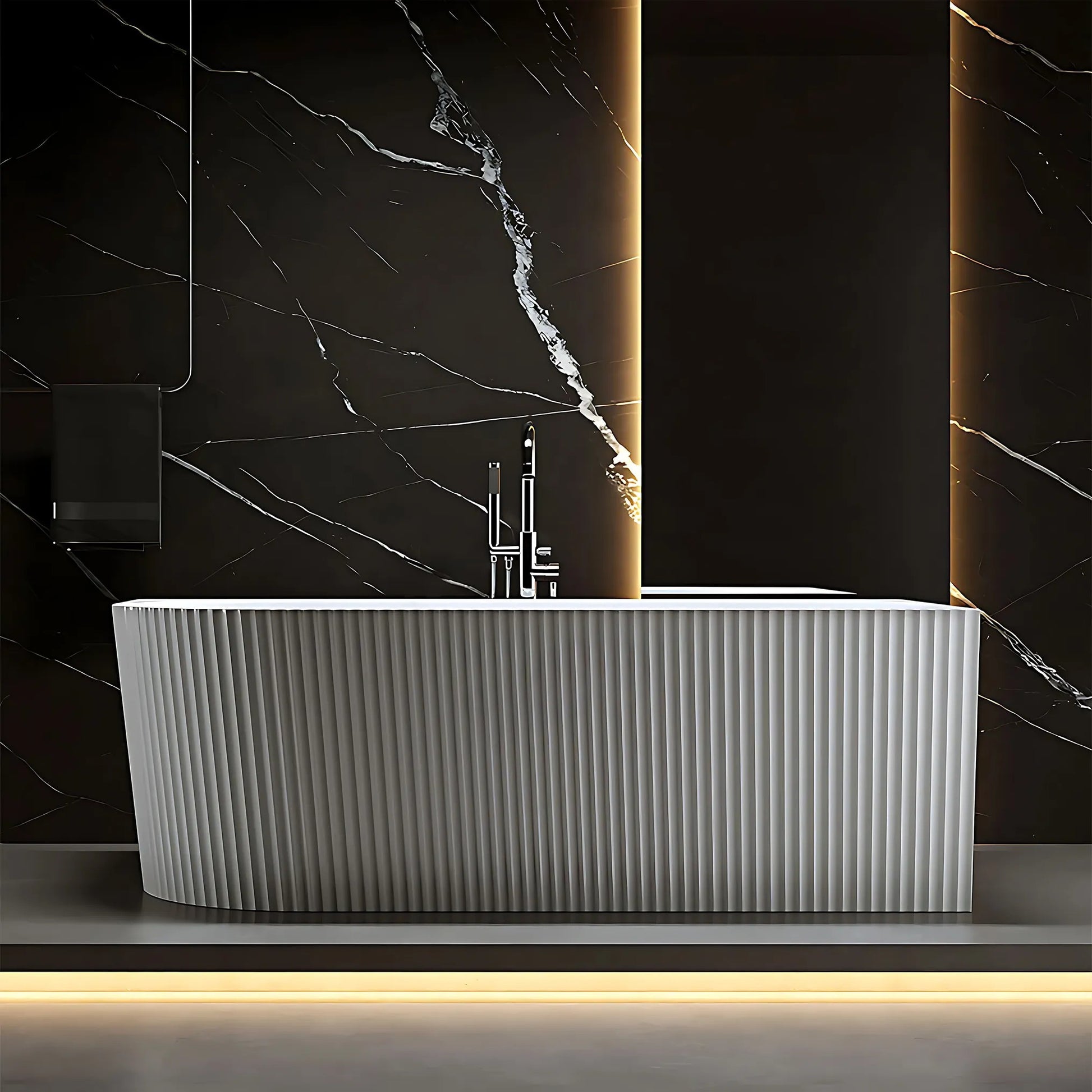 Acryl Eckbadewanne WENUS RIGHT 170 Gebürstete Kupfer Stöpselabdeckung 5