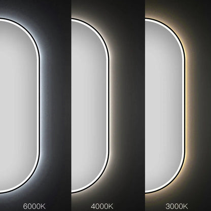 Spiegel LED OVL 50x100cm Black  5