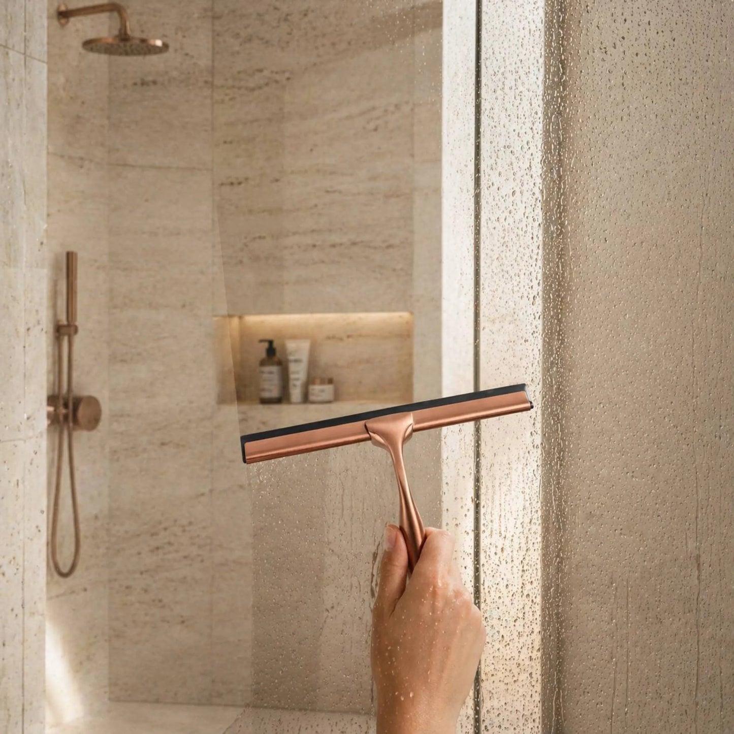 Dusch abzieher Brush Copper  5