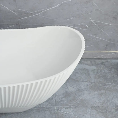 Freistehende Acrylbadewanne ATENA 170 Weiße Stöpselabdeckung 5