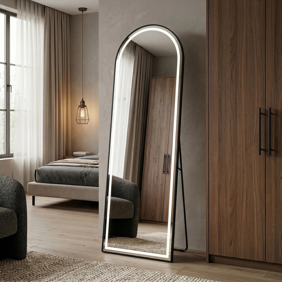 Spiegel LED Orbit 50x160cm Black 5