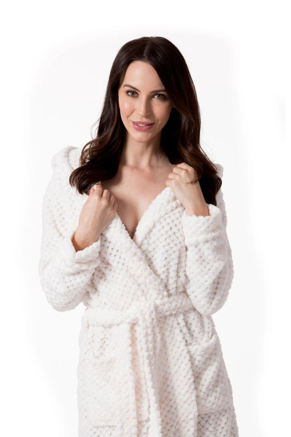Damen Bademantel DIAMOND Ecru L 5