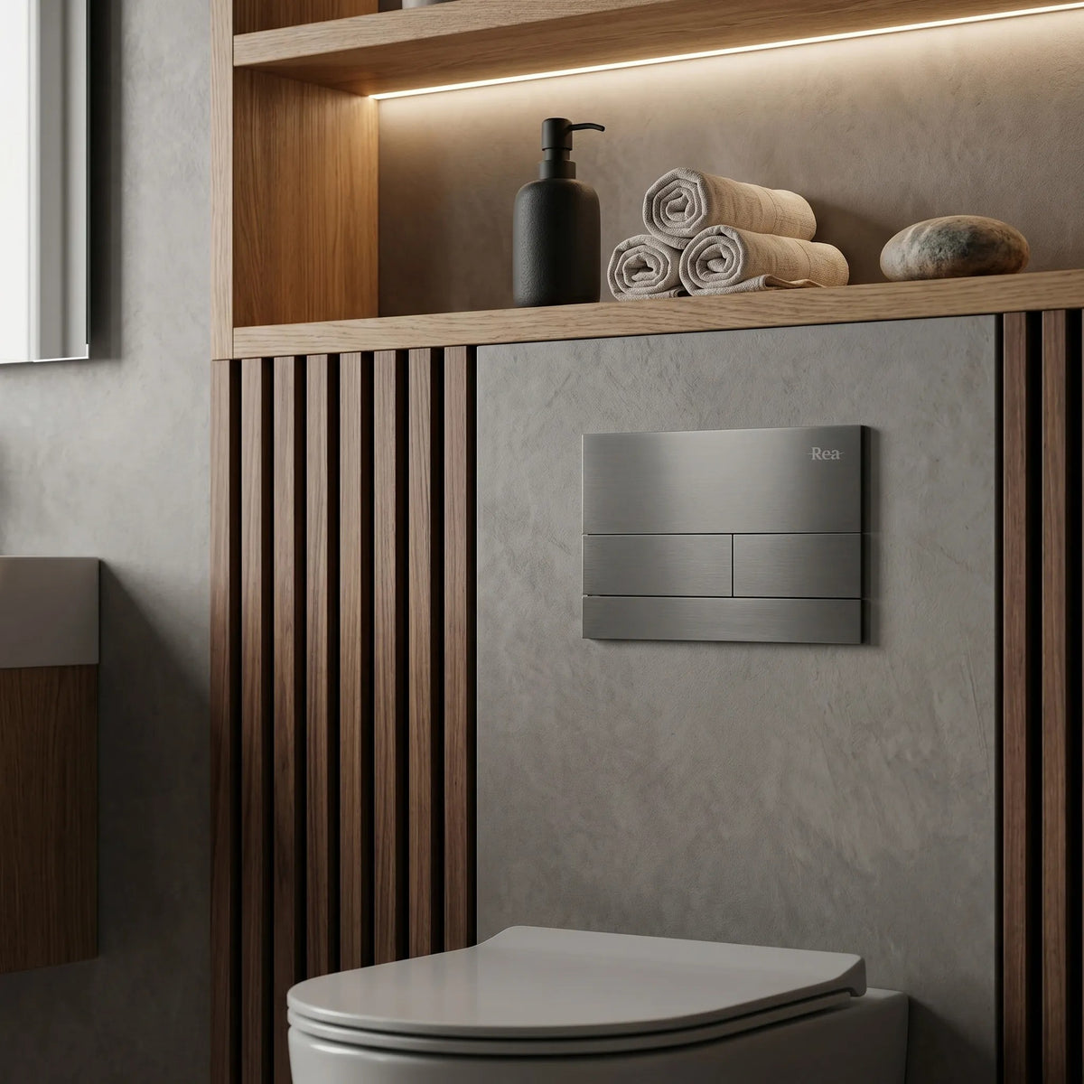 Unterputz-WC-Gestell Set Slim 024N Mit T Titan Drückerplatte 5