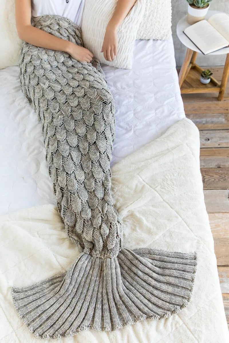 Kuscheldecke Mermaid Tail Grey 5