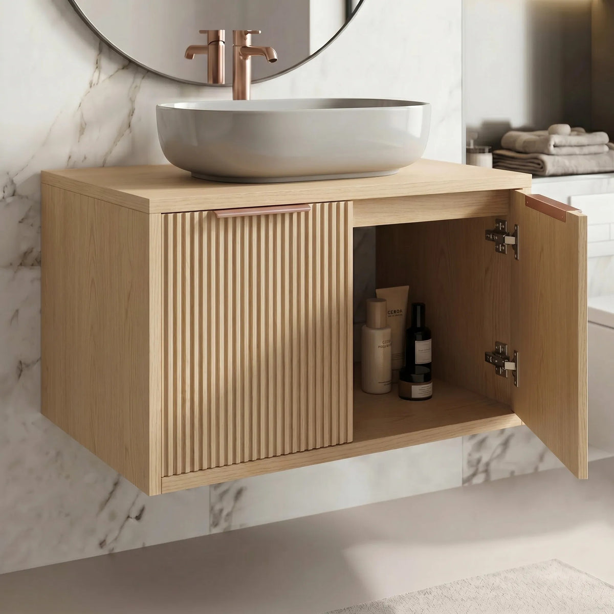 Waschtischunterschrank Rea Core 80cm Beige 5