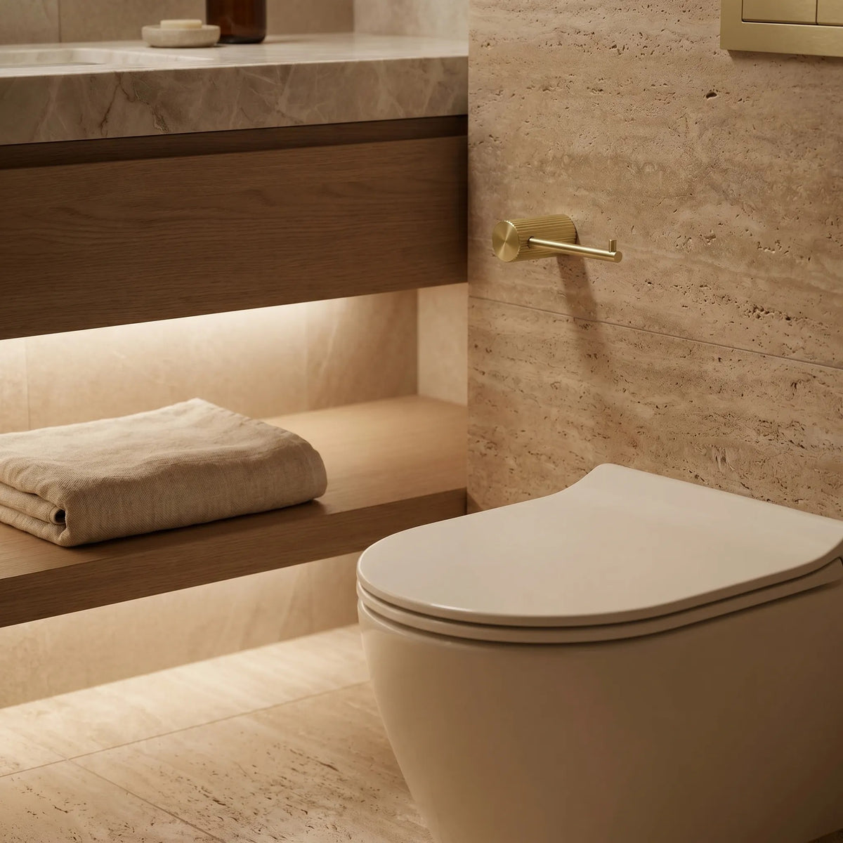 Halter Für Toilettenpapier 64105 SOLO Brush Gold 5
